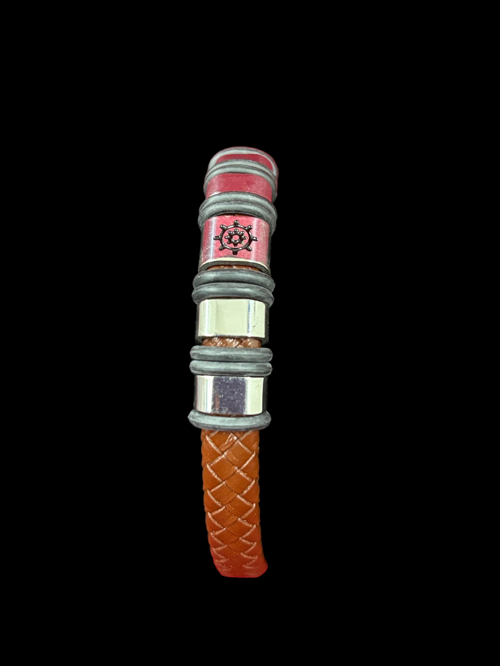 Men’s Classic Stainless Steel Leather Bracelet