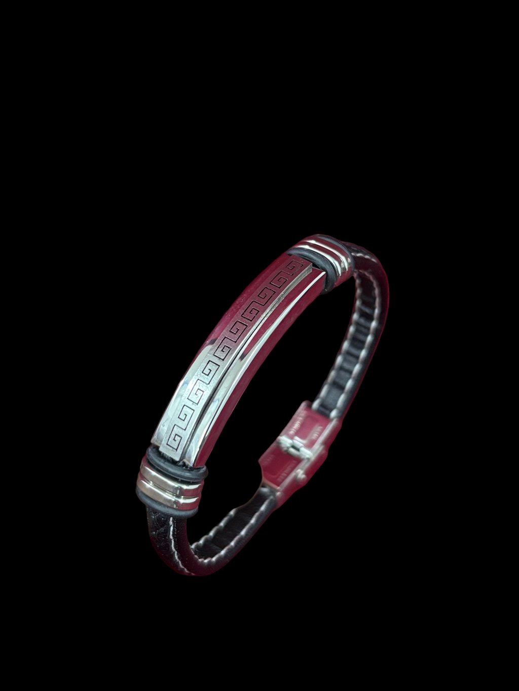 Men’s Stainless Steel & Leather Bracelet