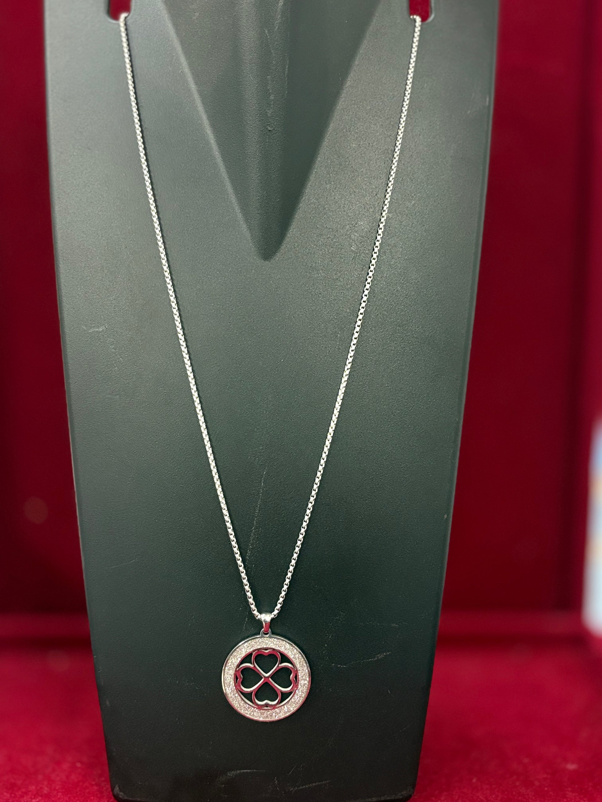 Stainless Steel Bar Pendant Necklace