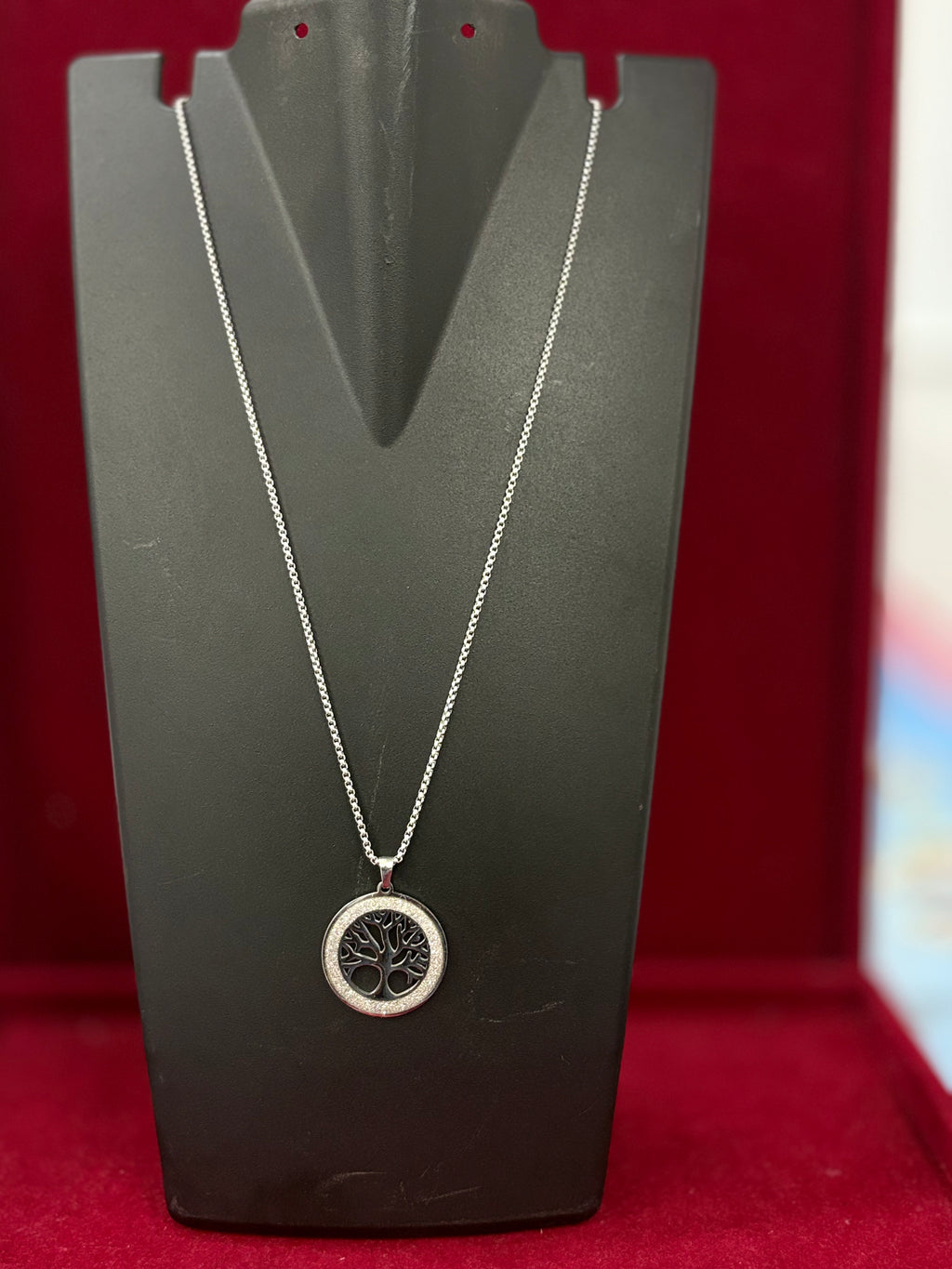 Stainless Steel Bar Pendant Necklace