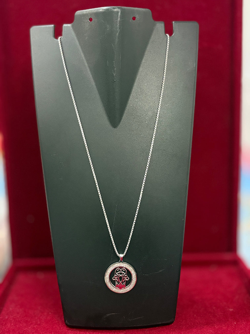 Stainless Steel Bar Pendant Necklace