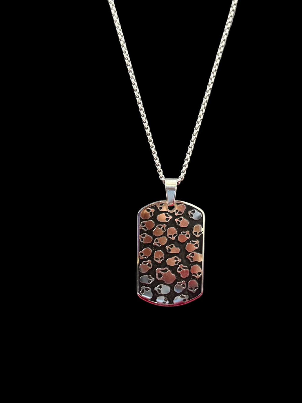 Bold Stainless Steel Shield Pendant Chain for Men