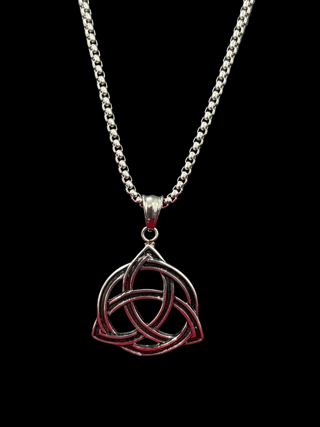 Bold Stainless Steel Shield Pendant Chain for Men