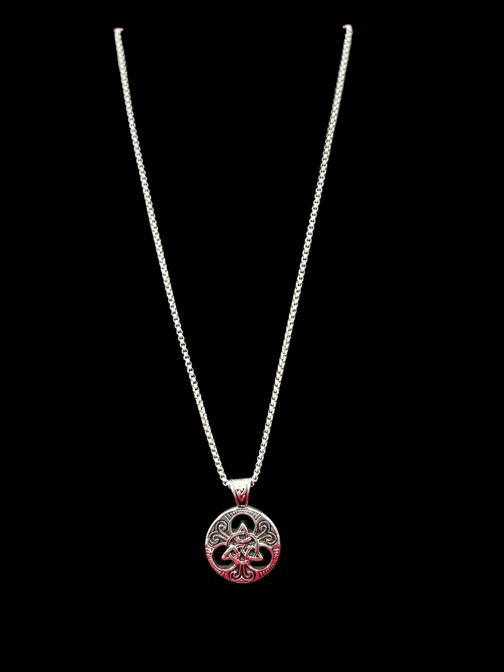 Bold Stainless Steel Shield Pendant Chain for Men