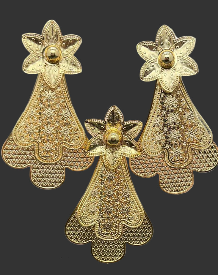 Floral Fan Pendant Set