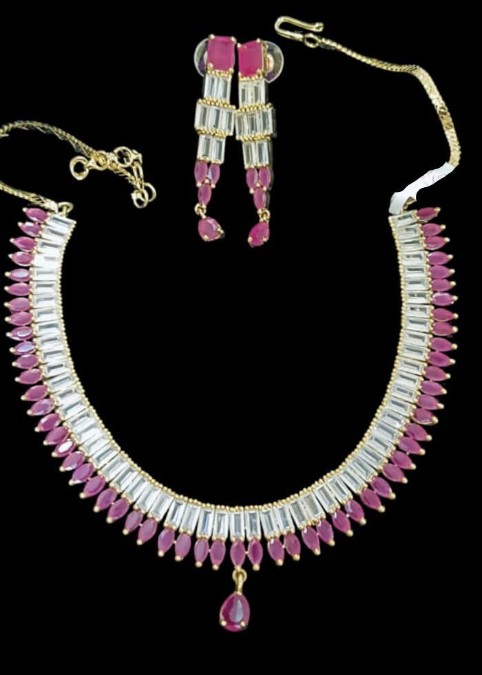 Ruby & Diamond Necklace Set