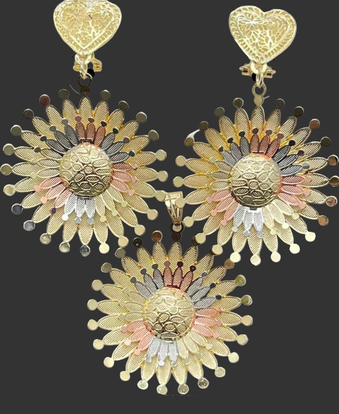 Dubai Floral Radiance Pendant Set