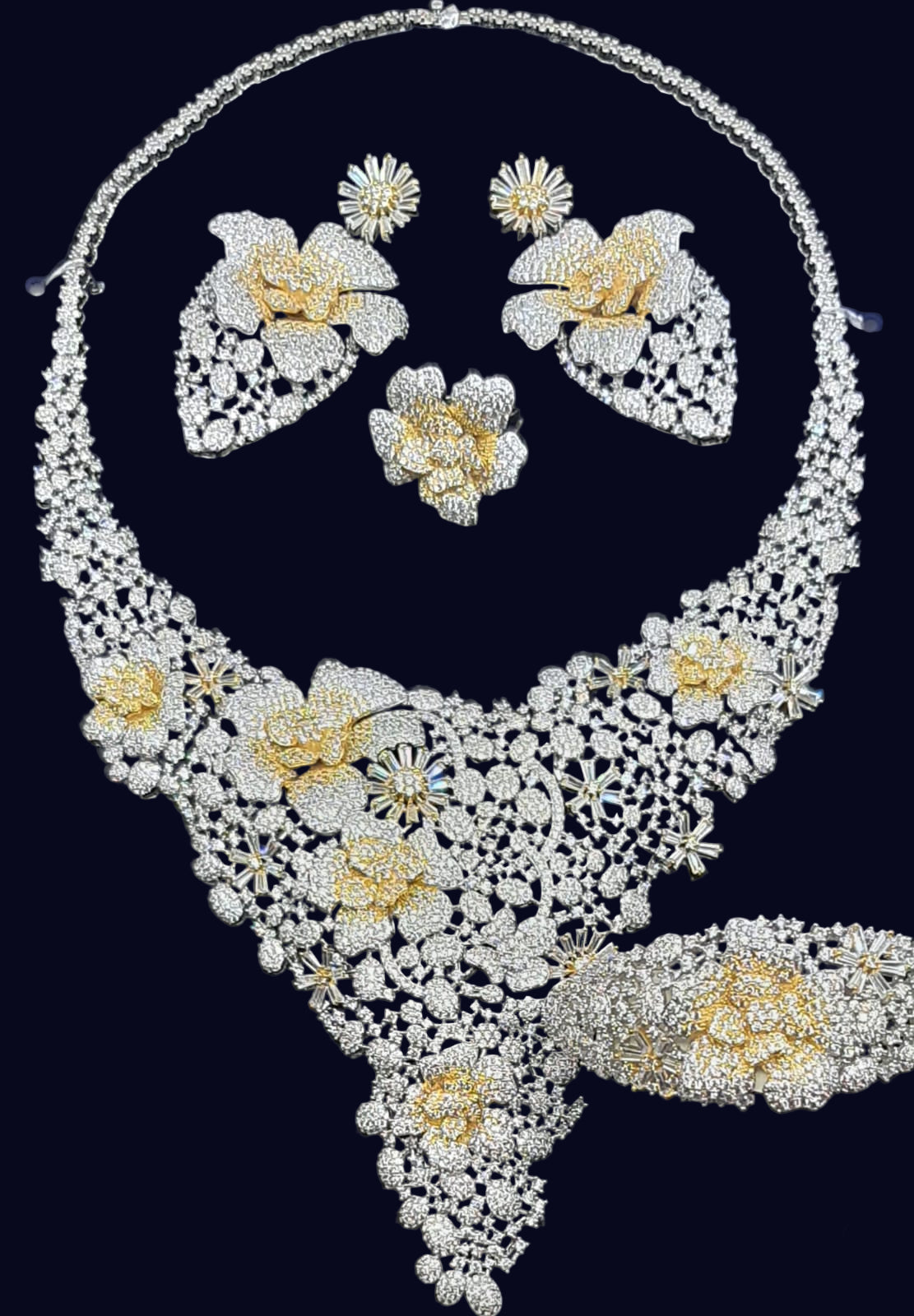 Royal Bloom Diamond Necklace Set