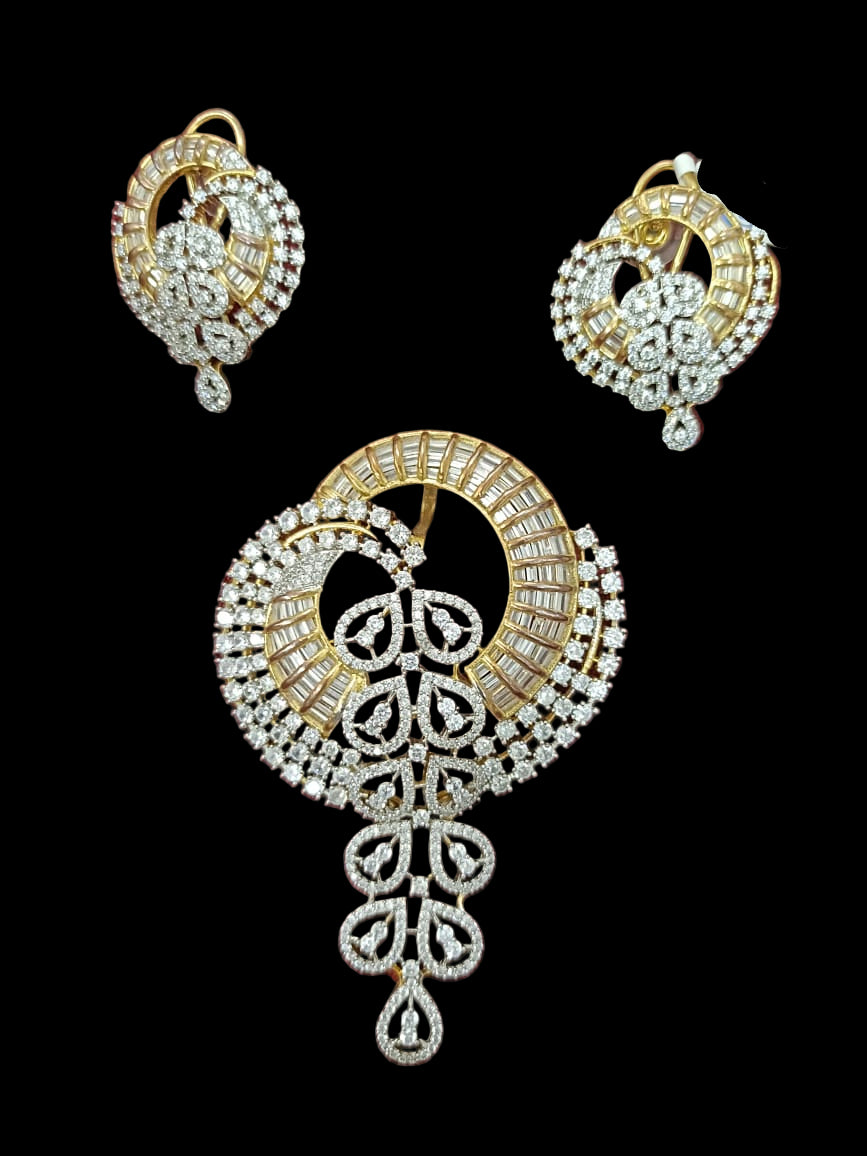 Royal Baguette Pendant Set